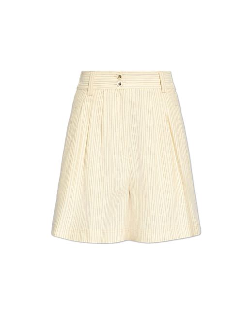 Golden Goose Deluxe Brand Natural High-waisted Shorts,