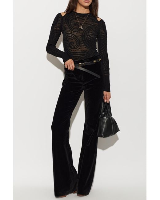Etro Black Top With Shoulder Slit