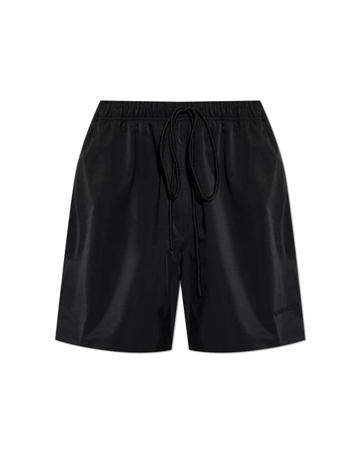 Fear Of God Black Shorts With Embroidered Logo for men
