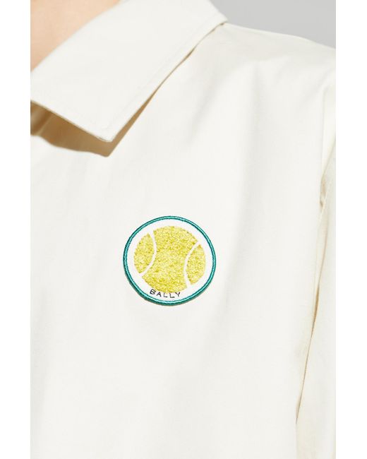 Bally White Jacket With Logo Patch for men