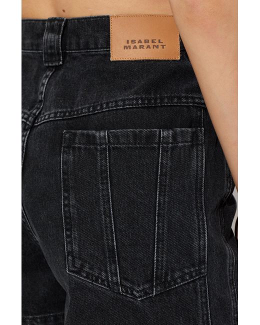 Isabel Marant Black 'Joely' Denim Shorts