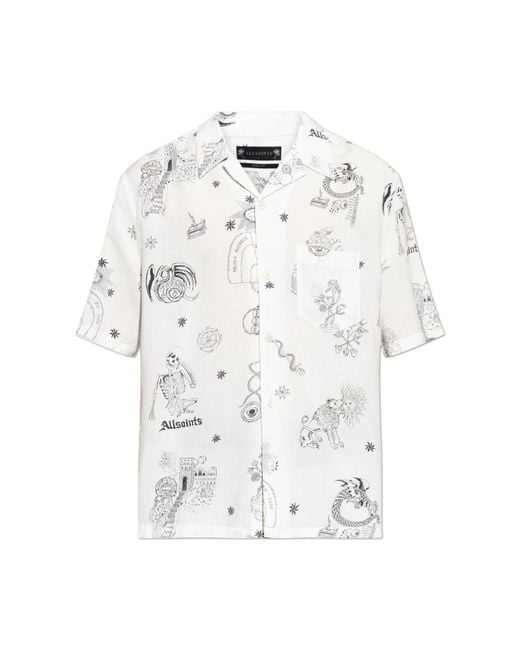 AllSaints White "Terra" Shirt for men