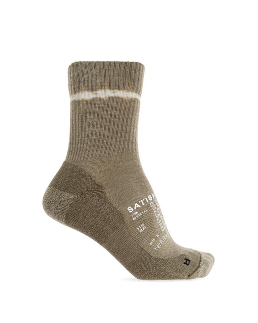 Satisfy Green Socks With Logo for men