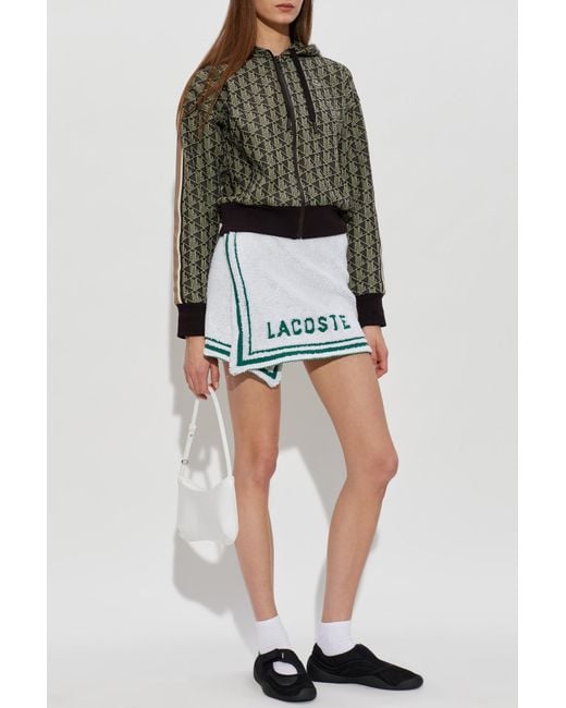 LACOSTE RUNWAY White Skirt With Logo