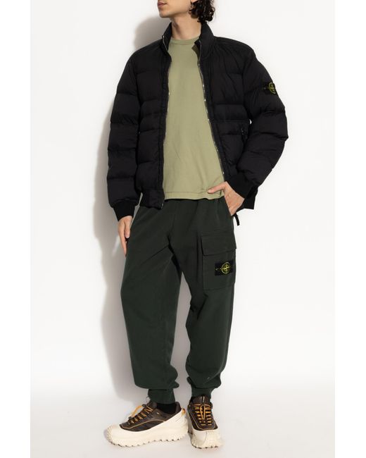 Stone Island Green Sweatpants for men