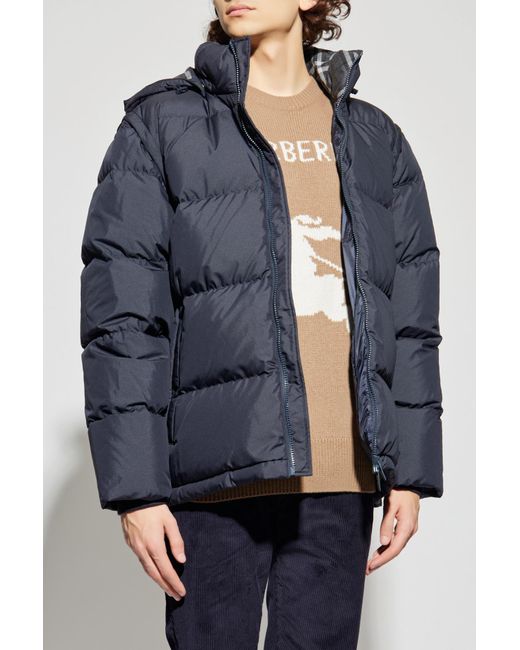 Burberry Blue Down Jacket 'Bideford' for men