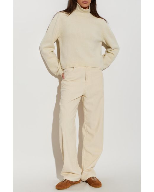 Rohe White Corduroy Trousers