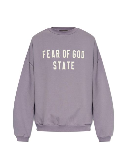 Fear Of God Purple Sweatshirt With Logo for men