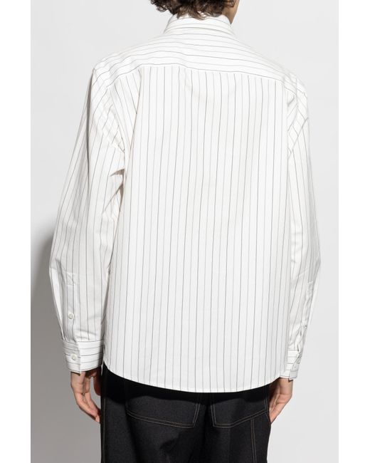 Burberry White Shirt With Striped Pattern for men