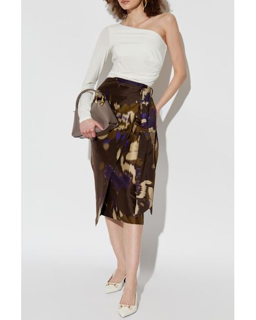 Max Mara White One-Shoulder Top 'Spluga'