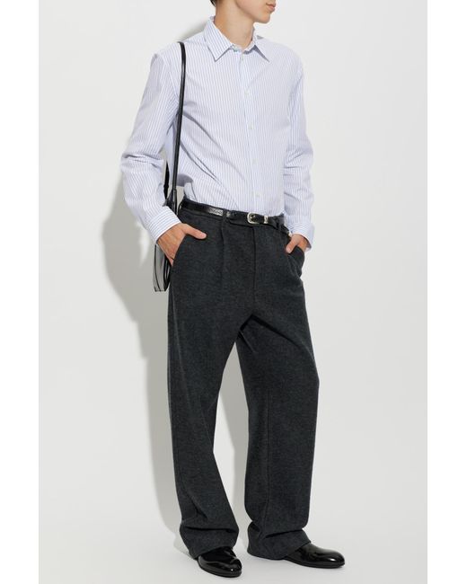 Jil Sander Black Wool Trousers With Pleats for men