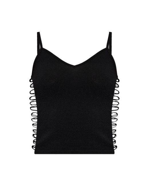 DSquared² Black Top With Decorative Side Cutouts
