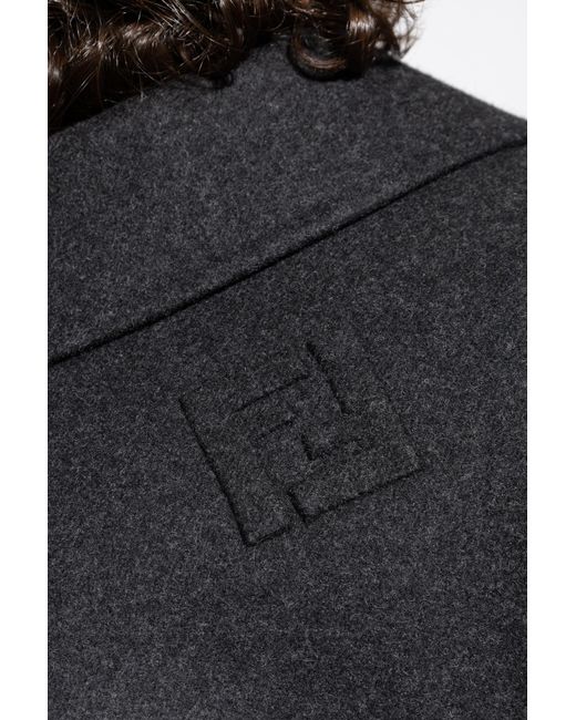 Fendi Black Wool Jacket for men
