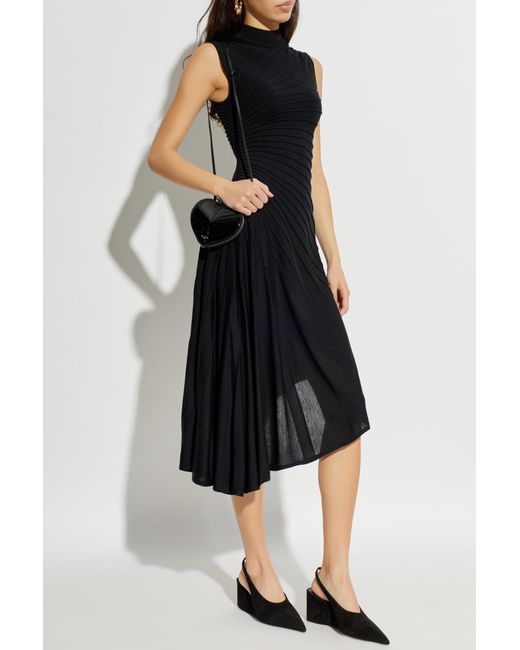 Alaïa Black Dress With Decorative Draping