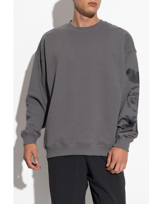 Y-3 Gray Oversize Sweatshirt for men