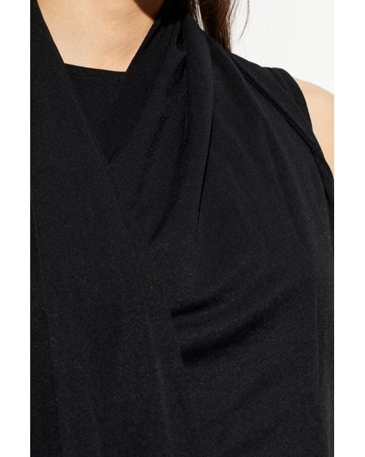 AMI Black Top With Decorative Tab