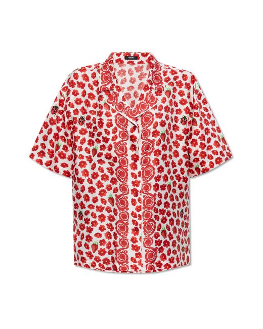 Versace Red Silk Shirt