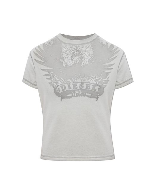 DIESEL Gray T-Shirt 'T-Ila-Aa7'