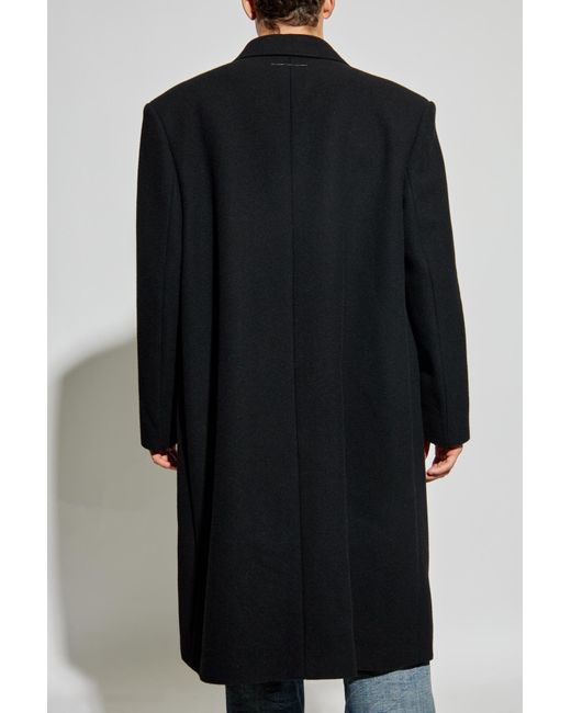 MM6 by Maison Martin Margiela Blue Wool Coat for men
