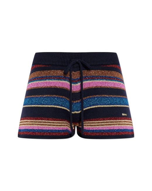 DSquared² Blue Shorts With Lurex Thread