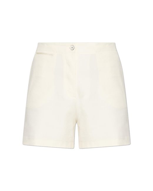 Jil Sander White Shorts With Pockets
