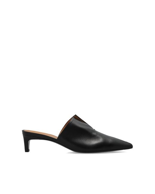 Tod's Black Heeled Mules
