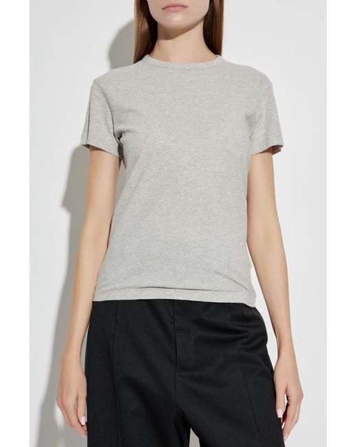 Officine Generale Gray Cotton T-Shirt