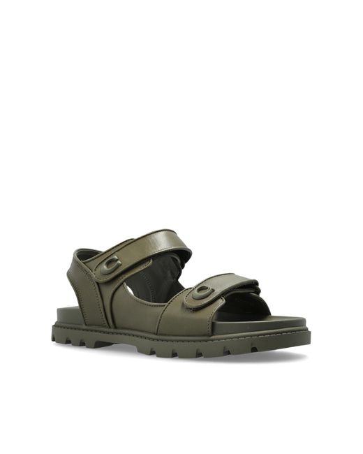 COACH Green Sandals With Logo for men