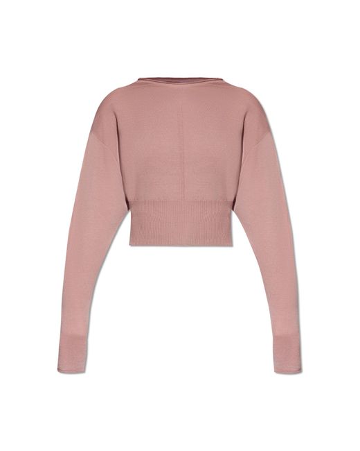 Rick Owens Pink Wool Sweater,