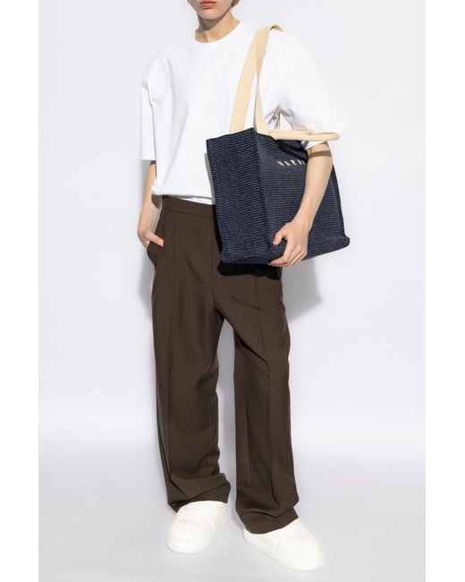 Marni White T-Shirt With Logo for men