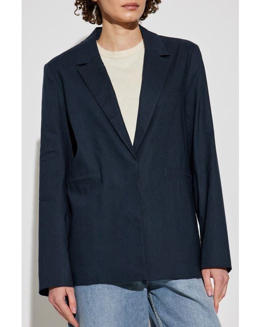 Rag & Bone Blue Blazer With Open Lapels,