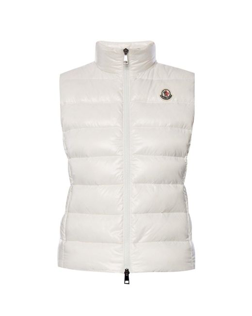 Moncler White 'ghany' Quilted Vest