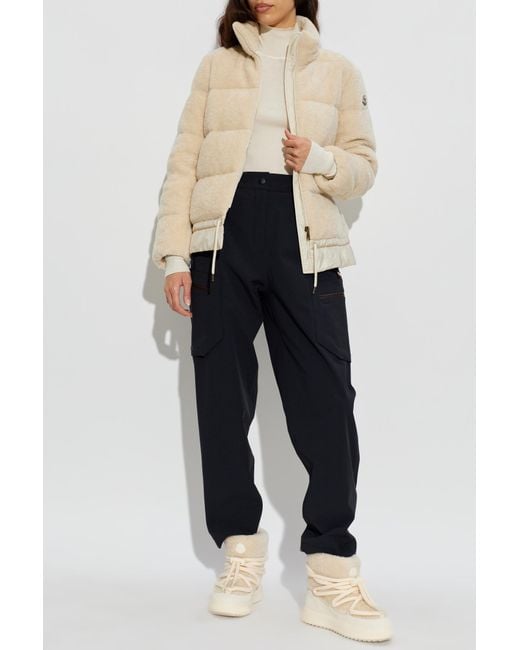Moncler Natural Jacket With Wool Trim 'Cedre'