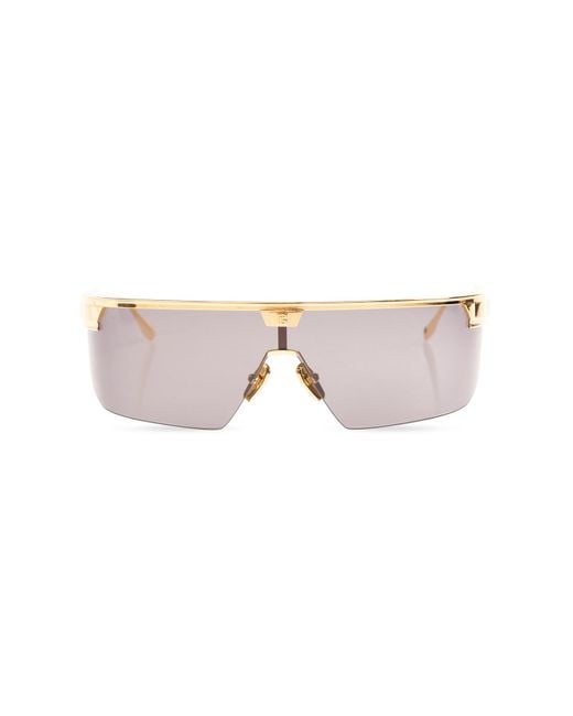 Balmain Brown Square Frame Sunglasses