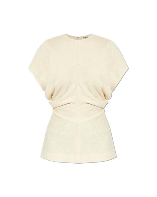 Totême  Natural Top With A Round Neckline