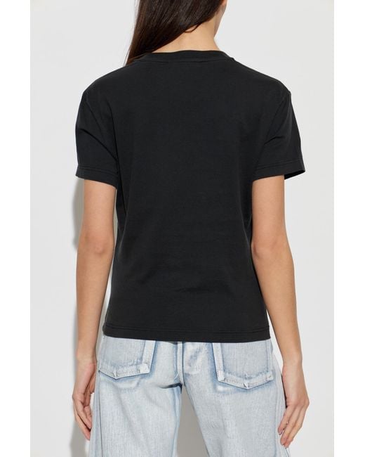 Acne Blue T-Shirt With Patch