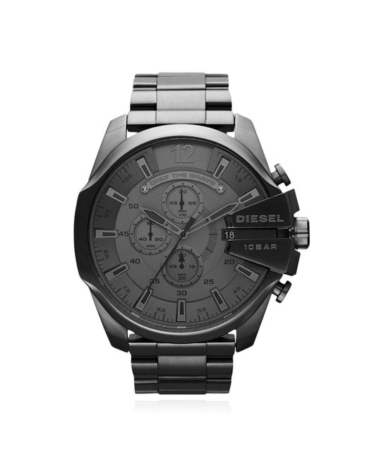 DIESEL Black 'Mega Chief' Watch for men