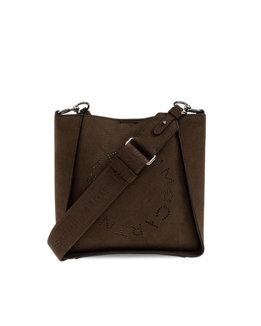 Stella McCartney Brown Shoulder Bag 'Logo Square'