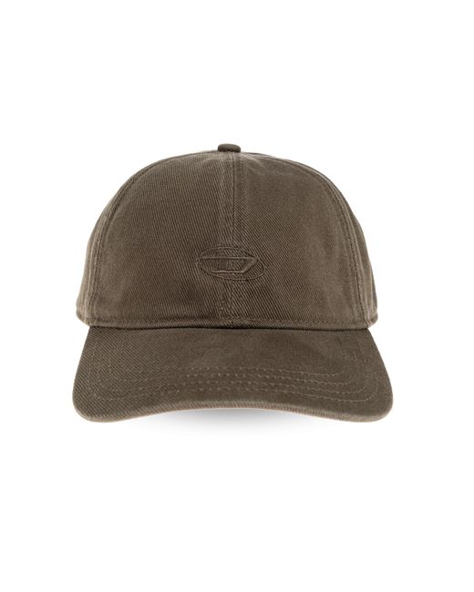 DIESEL Brown Baseball Cap 'C-Run-Wash' for men
