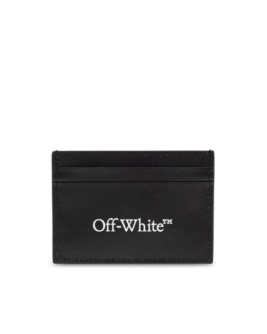 Off-White c/o Virgil Abloh Black Leather Card Holder With Logo for men