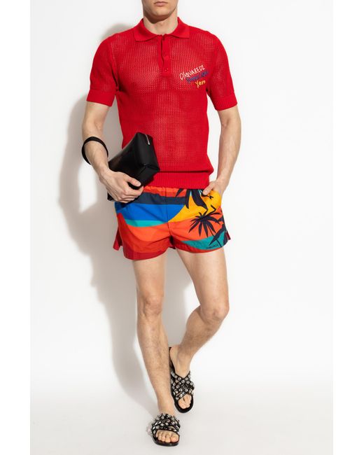 DSquared² Red Polo Capsule `summer Lovers`, for men