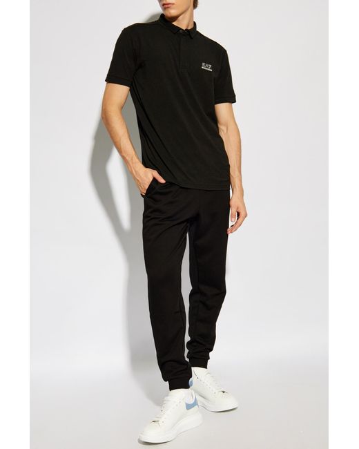 EA7 Black Sweatpants for men