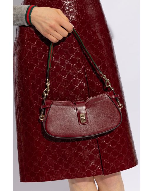 Gucci Red 'moon Side Mini' Shoulder Bag,