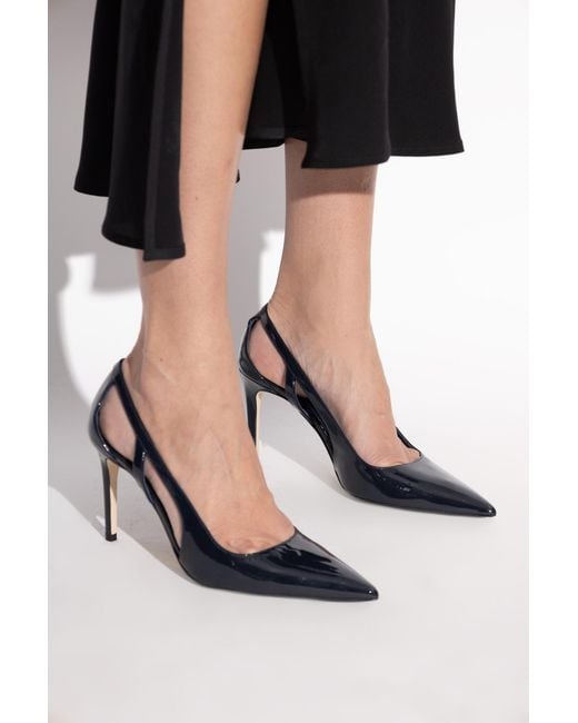 Stuart Weitzman Black "Stuart Power Cutout" Pumps