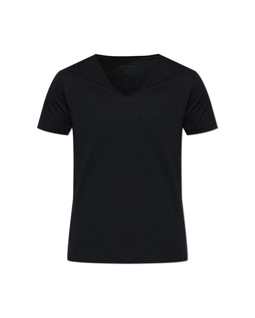 AllSaints Black T-Shirt "Tonic" for men
