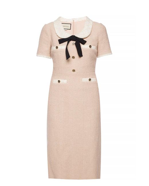 Gucci Pink Dress With Decorative Buttons