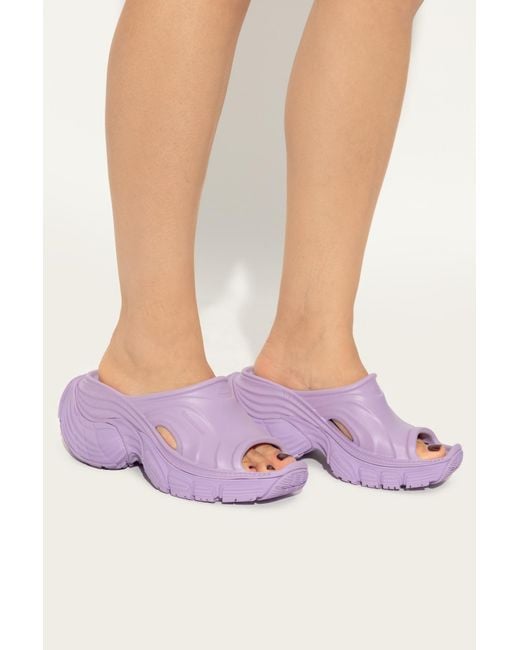 Balenciaga Purple 6Xl Wedge Flip-Flops