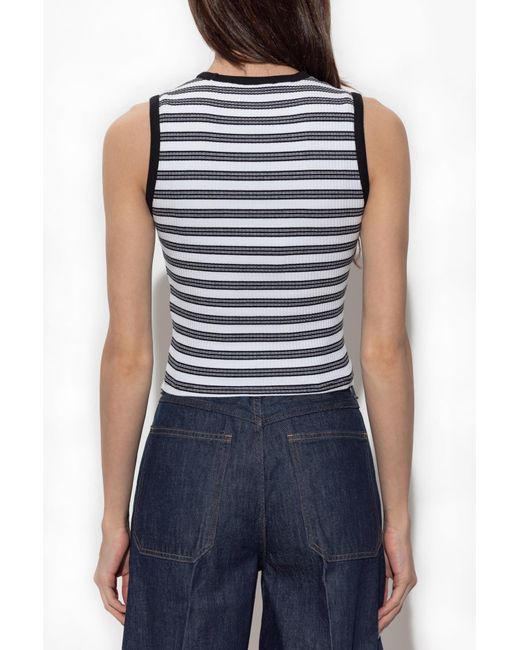 Amiri Blue Top With Striped Pattern