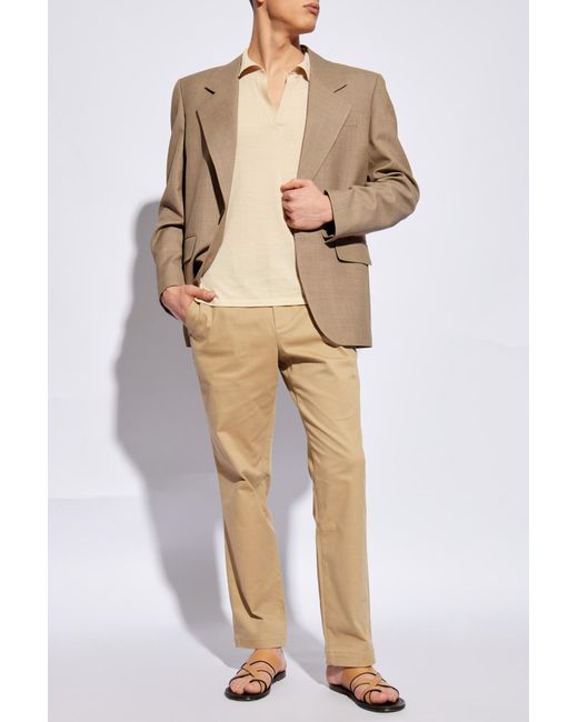 Saint Laurent Natural Cotton Trousers for men