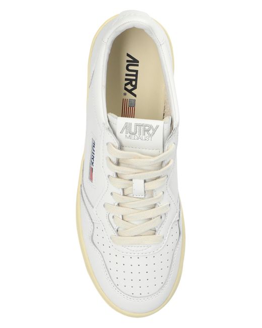 Autry White 'medalist' Platform Sneakers,